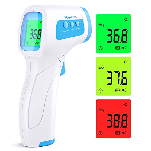 Termometro digital frente Wawech termometro infrarrojos profesional para medir la fiebre instantánea y precisa medico sin contacto para para bebés, niños, adultos