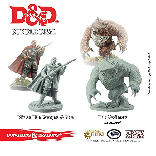 The Army Painter | Dungeons and Dragons Nolzur’s Marvelous Pigments Bundle | 46 Pinturas Acrílicas, 4 Pinceles y 2 Figuras Miniatura | para Juego de rol, Wargame Hobby Modelado y Pintura de Figuras