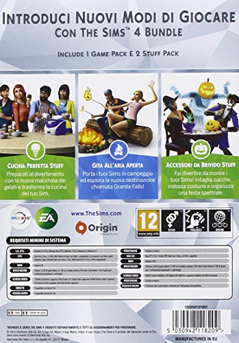 The Sims 4 - Bundle 3 Pack: Gita All'Aria Aperta, Cucina Perfetta, Accessori Da Brivido [Importación Italiana]