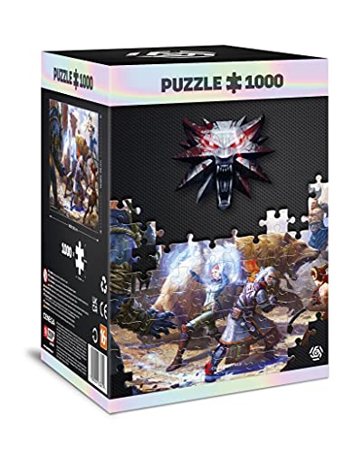 The Witcher 3: Wild Hunt Geralt & Triss in Battle | Puzzle 1000 Piezas | Incluye póster y Bolsa | 68 x 48 | Videojuego | Rompecabezas para Adultos y Adolescentes | para Navidad y Regalos | Decoración