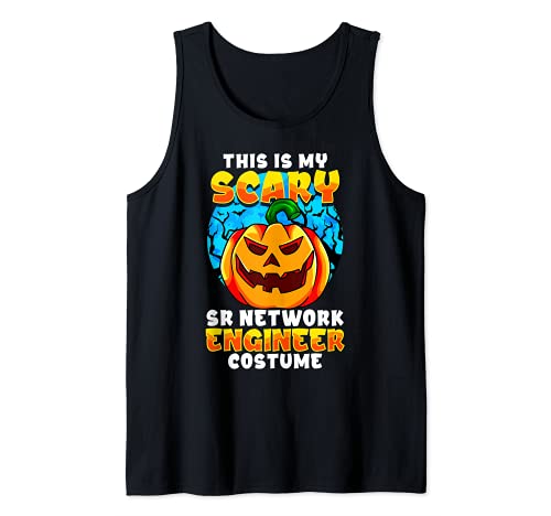 This Is My Scary Sr Senior Network Engineer Disfraz divertido Camiseta sin Mangas