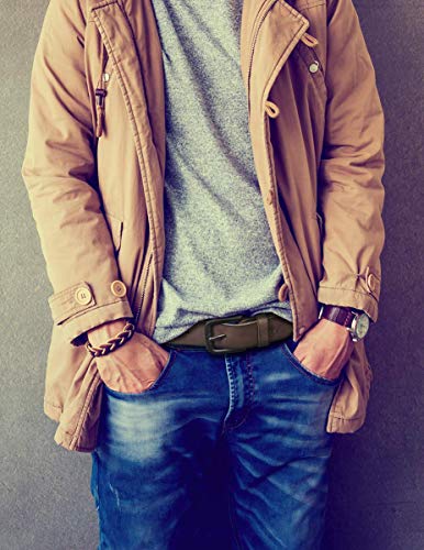 Timberland Men's Classic Leather Jean Belt, Dark Brown, 36