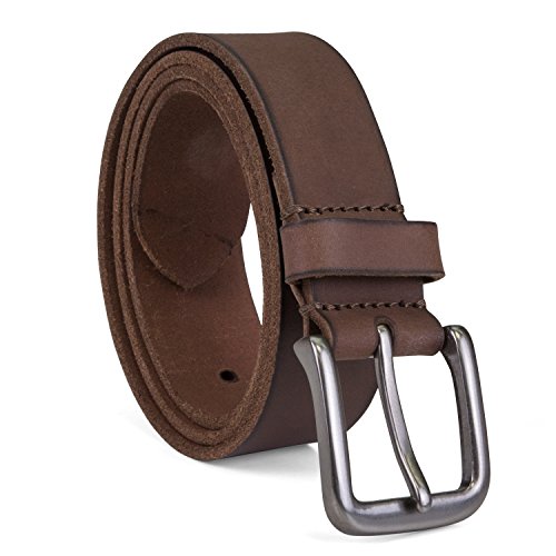 Timberland Men's Classic Leather Jean Belt, Dark Brown, 36