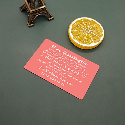 To My Granddaughter Wallet Card Gifts from Grandma, Granddaughter Gifts Inspirational Gifts, Granddaughter Birthday Gifts, Granddaughter Graduation Card, Christmas Motivational Gifts for Granddaughter