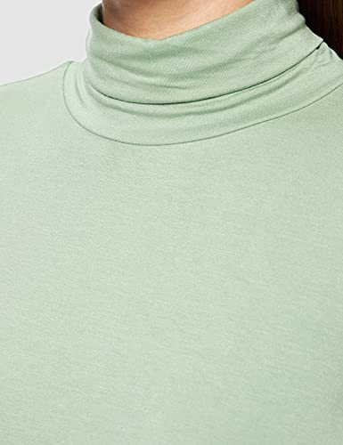 TOM TAILOR Denim 1027238 Camiseta de Manga Larga con Cuello Alto, Naber 19764 Light Mint Green-Juego de Mesa [Importado de Alemania], L para Mujer