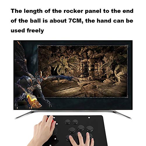 Tosuny Arcade Game USB Stick Buttons Controller, Fighting Stick con 8 Botones, Game Handle Controller con Botones de Tipo Tarjeta 3D para PC Win7/Win8/Win10.