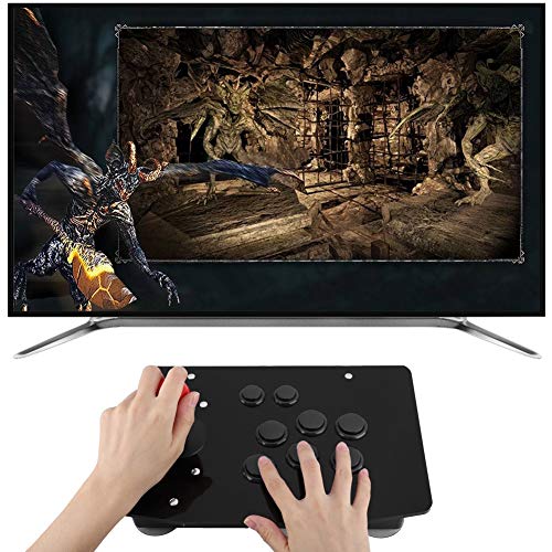 Tosuny Arcade Game USB Stick Buttons Controller, Fighting Stick con 8 Botones, Game Handle Controller con Botones de Tipo Tarjeta 3D para PC Win7/Win8/Win10.