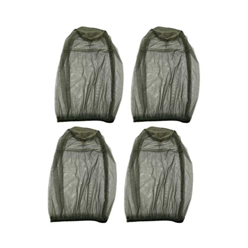 Toyvian 4 Piezas Cabeza de Mosquito Cara Neta Malla Cabeza Cubierta Protección Solar Sombreros de Pesca para Montañismo Camping Senderismo Safari Pesca