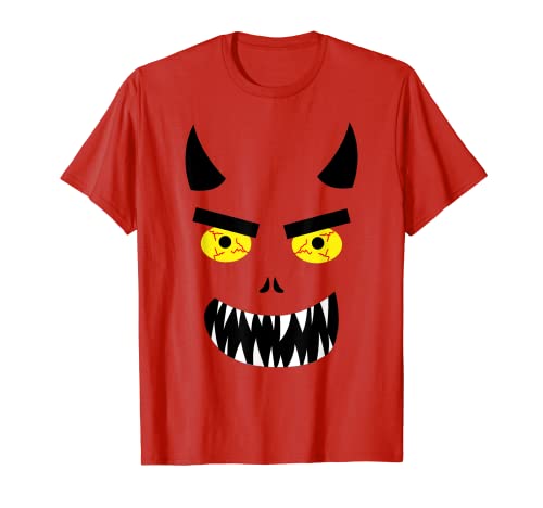 Traje barato simple de Halloween diablo unisex y juvenil Camiseta