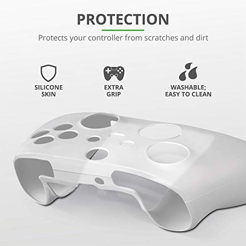 Trust Gaming GXT 749 Funda Silicona para Mando Xbox, Carcasa Suave Cubierta Antideslizante Protectora para Mando Controlador de Xbox Series X (S), Xbox One (X) - Transparente