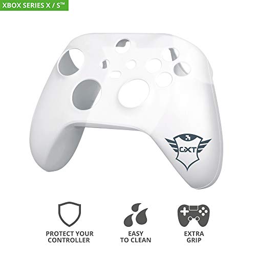 Trust Gaming GXT 749 Funda Silicona para Mando Xbox, Carcasa Suave Cubierta Antideslizante Protectora para Mando Controlador de Xbox Series X (S), Xbox One (X) - Transparente