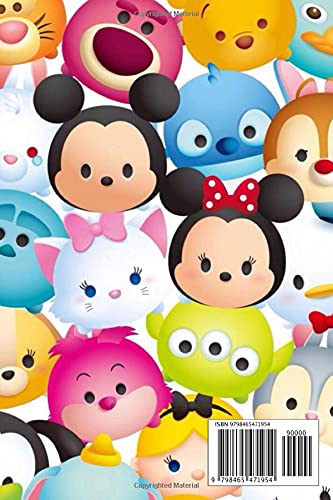 Tsum Tsum Notebook: - Letter Size 6 x 9 inches, 110 wide ruled pages