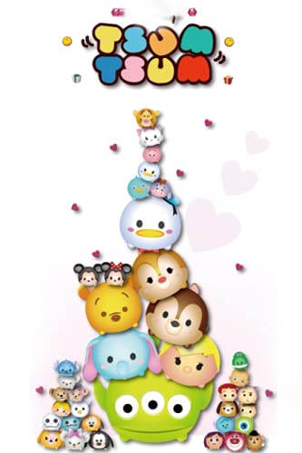 Tsum Tsum Notebook: - Letter Size 6 x 9 inches, 110 wide ruled pages