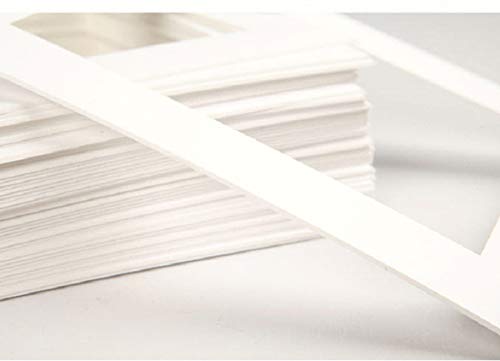 TUKA 20x Paspartú DIN A3 Tamaño Exterior, Tamaño Abierto de los Paspartús: 20,8x29,5cm. Blanco, Marco de Papel Paspartú para Enmarcar Imágenes, Fotos, Carteles, Impresiones Artísticas TKD9100-A3-20x