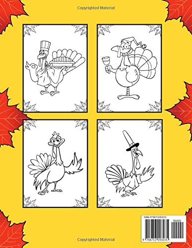 Turkey Coloring Book for Kids: 30 Unique Coloring Pages and Designs for Toddlers & Kindergarteners | a great gift Idea for Preschool,boys and girls That Will Keep Them enjoy Coloring For Hours