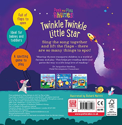 Twinkle Twinkle Little Star: A baby sing-along board book with flaps to lift (Peek and Play Rhymes)