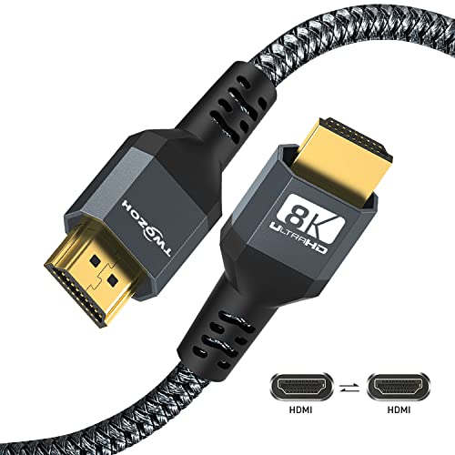 Twozoh 8K HDMI 2.1 Cable 5M, Certificado 48gbps HDMI 8K@60Hz 4K@120HZ, 7680p,4320p, Para Fire TV, Xbox, Playstation, PS5, PS4, PC