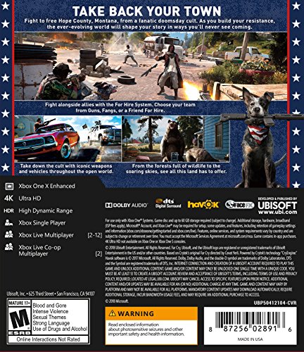 Ubisoft Far Cry 5, Xbox One vídeo - Juego (Xbox One, Xbox One, FPS (Disparos en primera persona), M (Maduro))