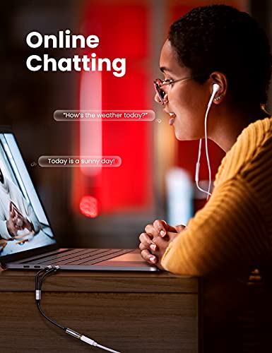 UGREEN Adaptador Jack Micro y Auriculares, Cable Separador de Audio y Micrófono con HiFi Sonido, Mic Audio Splitter Jack 3.5mm 1 Hembra a 2 Macho Compatible con Gaming Cascos de PS4/Xbox, EarPods, PC