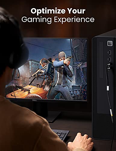 UGREEN Adaptador Jack Micro y Auriculares, Cable Separador de Audio y Micrófono con HiFi Sonido, Mic Audio Splitter Jack 3.5mm 1 Hembra a 2 Macho Compatible con Gaming Cascos de PS4/Xbox, EarPods, PC