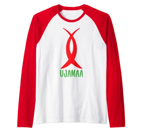 Ujamaa Kwanzaa Cooperativa Económica Negra Apoyo Empresarial Camiseta Manga Raglan
