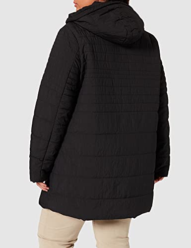 Ulla Popken Longjacke Mit Kapuze Chaqueta, Negro (Schwarz 10), 44 (Talla del Fabricante: 42) para Mujer