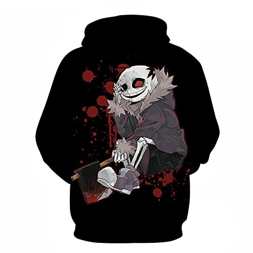 Undertale-Sans Sudaderas con Capucha Juegos de Streetwear Hombres suéter Sudaderas de Manga Larga Estampadas en 3D Niño Niña Niños Casual Tops para Adolescentes