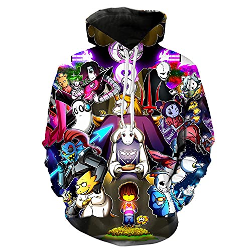 Undertale-Sans Sudaderas con Capucha Juegos de Streetwear Hombres suéter Sudaderas de Manga Larga Estampadas en 3D Niño Niña Niños Casual Tops para Adolescentes