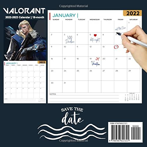 Valorant Calendar 2022-2023: Valorant Calendar 2022 - OFFICIAL Games calendar 2022 18 months- Planner Gifts boys girls kids and all Fans BIG SIZE 17''x11''(Kalendar Calendario Calendrier). 4