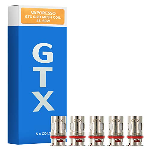Vaporesso GTX 0.2Ω Cabezales de bobina para Target PM80 SE/ PM80/ GEN Nano Kit (5 piezas), sin nicotina