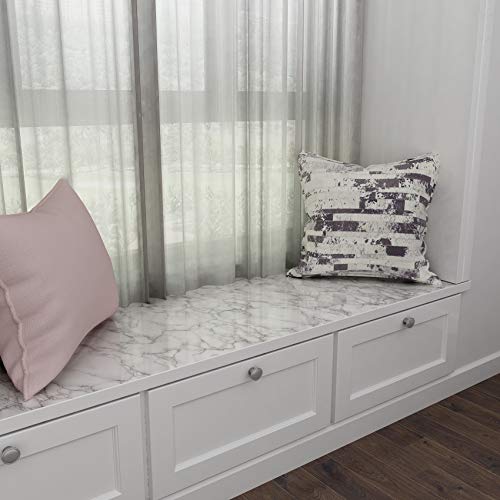 VEELIKE Papel Adhesivo Mármol Blanco Vinilo Rollo Papel Pintado Impermeable Cocina Gris Papel Autoadhesivo Pared Marmol Papel para Forrar Muebles para Decorar Dormitorio Sala Habitación 40cm x 300cm