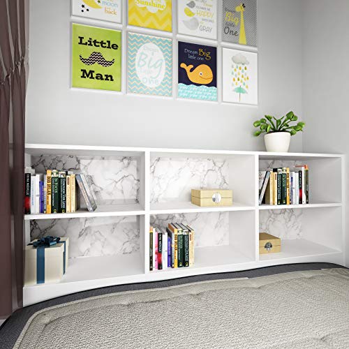 VEELIKE Papel Adhesivo Mármol Blanco Vinilo Rollo Papel Pintado Impermeable Cocina Gris Papel Autoadhesivo Pared Marmol Papel para Forrar Muebles para Decorar Dormitorio Sala Habitación 40cm x 300cm