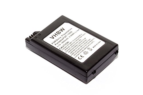 vhbw Batería compatible con Sony Playstation portátil PSP-1000, PSP-1000K-CW, PSP-1001, ... reemplaza PSP-110, PSP-280G (Li-Ion, 1800mAh, 3.6V)