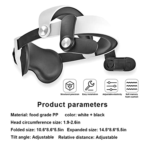 Vokmon VR Headset Head Strap Adjustable Detachable Headband Virtual Reality Accessories Replacement for Quest 2