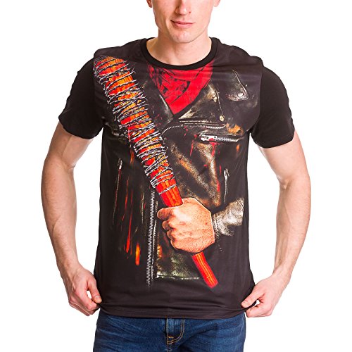 Walking Dead Camiseta de Caballero Negan Negro de algodón - S