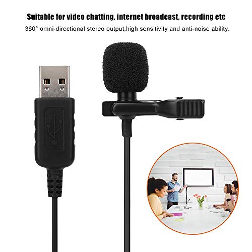Wandisy Venta Loca USB Clip-on Computer Micrófono Omnidireccional Mini Mic Condensador