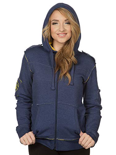 Warcraft World of señoras de la Chaqueta con Capucha Campeón de la Alianza Amarilla Azul del Logotipo para el Juego - XXXL