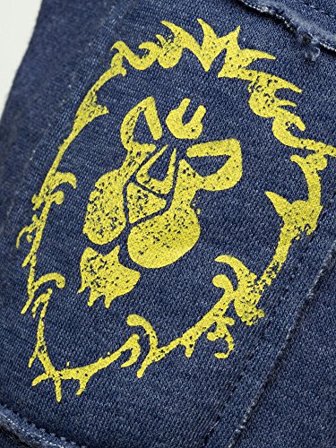 Warcraft World of señoras de la Chaqueta con Capucha Campeón de la Alianza Amarilla Azul del Logotipo para el Juego - XXXL