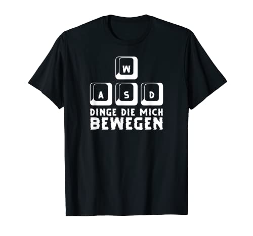 WASD Cosas que me mueven Teclado de PC para juegos Camiseta