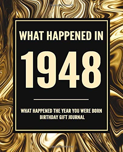 What Happened In 1948 - What Happened The Year You Were Born Birthday Gift Journal: 72nd Birthday Gift 7.5x9.25 120 Pg Journal Notebook Better Than A Card Birthday Retirement Cheap Gift