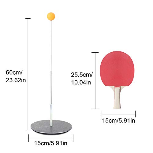 Winthai 9PCS Ping Pong Table Tennis Trainer Equipo de Entrenamiento Kit con 60cm Shaft Balls Raquetas Base Varillas de elevación para niños Adultos Juego al Aire Libre en Interiores