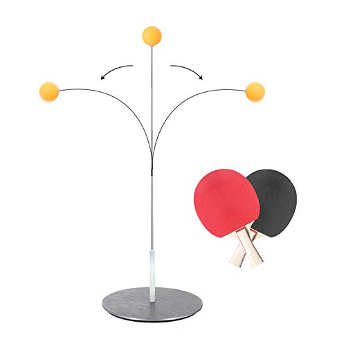 Winthai 9PCS Ping Pong Table Tennis Trainer Equipo de Entrenamiento Kit con 60cm Shaft Balls Raquetas Base Varillas de elevación para niños Adultos Juego al Aire Libre en Interiores