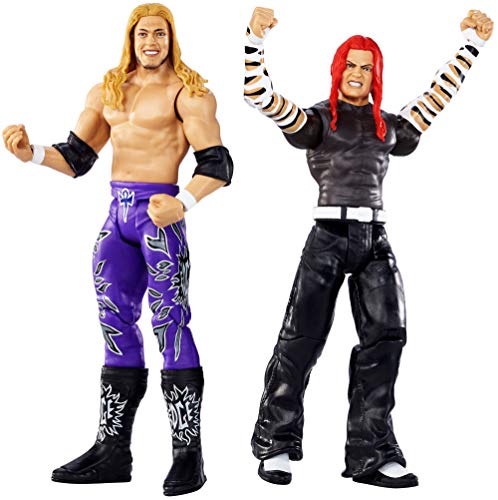 WWE Wrestlemania Pack de 2 Figuras de Acción Luchadores Jeff Hardy vs. Edge, Juguetes Niños 8 Años (Mattel GDC03)