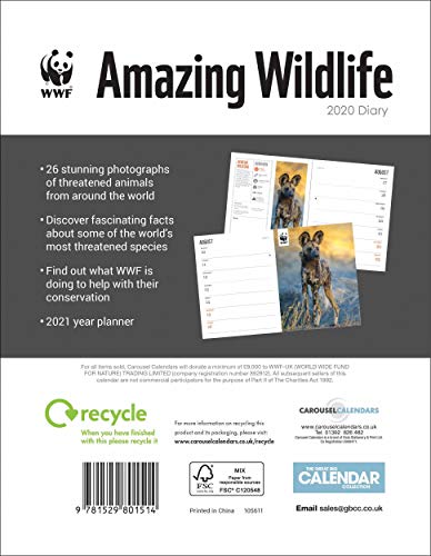 WWF Amazing Wildlife Deluxe A5 Diary 2020