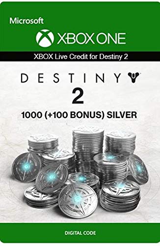 Xbox Live Tarjeta Regalo para Monedas de Plata de Destiny 2: 1000 (+100 Bonus) Xbox One/Windows 10 PC - Código de descarga