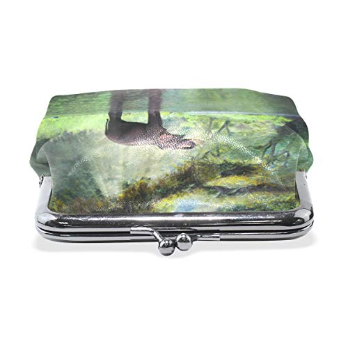 XiangHeFu Cartera Monedero Mujer Steam Forest Elephant Clutch Bag Leather