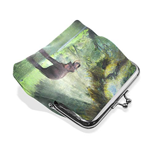 XiangHeFu Cartera Monedero Mujer Steam Forest Elephant Clutch Bag Leather