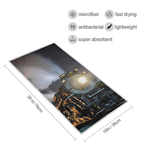 XiangHeFu Steam Train Night Luxury Bath Towel Highly Absorbent Hand Washcloth Ultra Soft Multipurpose Hotel