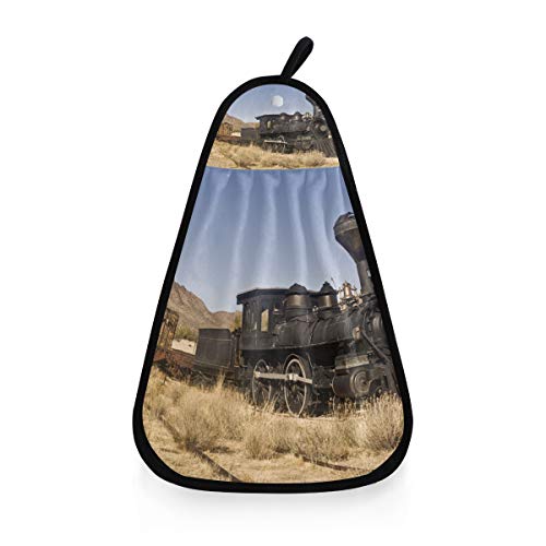 XiangHeFu Toalla de Manos Multiusos Decoración Clásica Old Steam Train Toalla de baño Ultra Suave de Lujo Altamente Absorbente