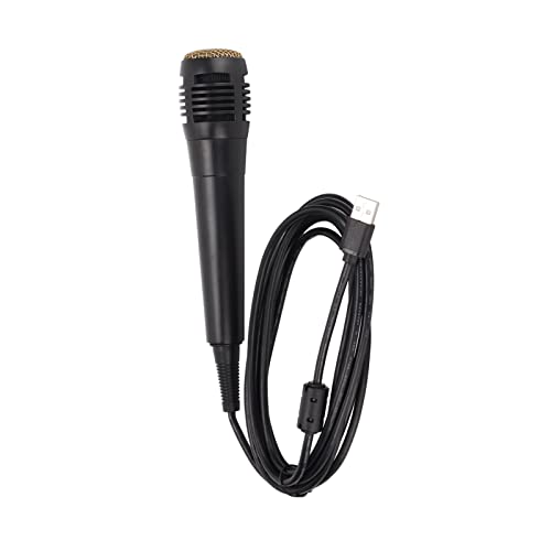 XINL Micrófono con Cable, Micrófono para Juegos, Compatible con Todo el Ancho, Cable Negro de 10 Pies para Wii